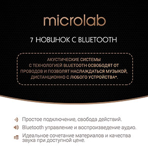 Акустические системы с технологией Bluetooth от MICROLAB, 7 новинок